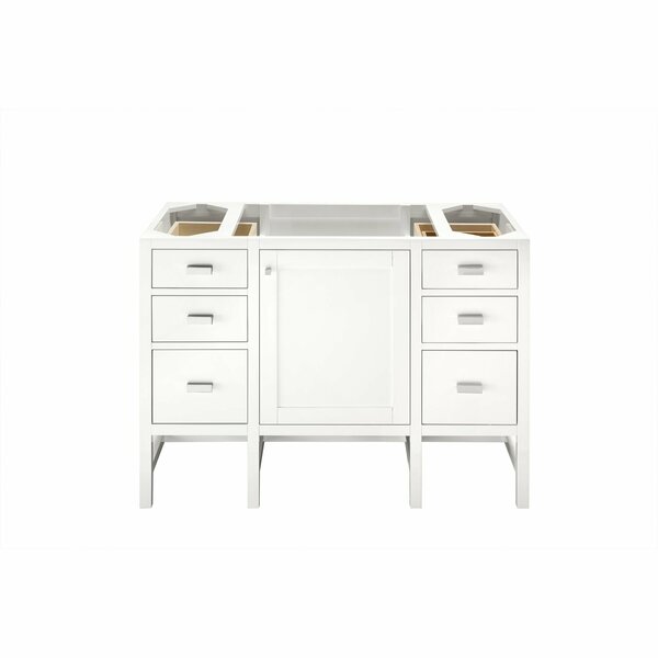 James Martin Vanities Addison 48in Single Vanity Cabinet, Glossy White E444-V48-GW